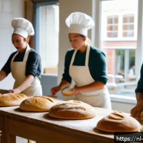 Home 31 제과제빵 자격증 난이도 비교 - A professional Dutch bakery classroom scene showing a diverse group of adult students wearing clean ...